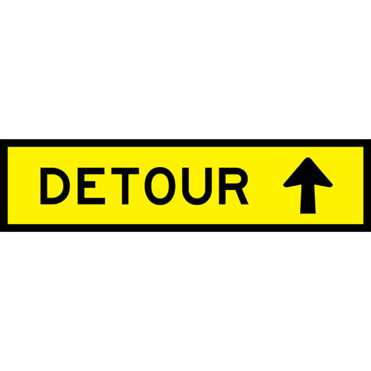Detour Ahead Arrow (T5-1s_b) Multi-Message Sign
