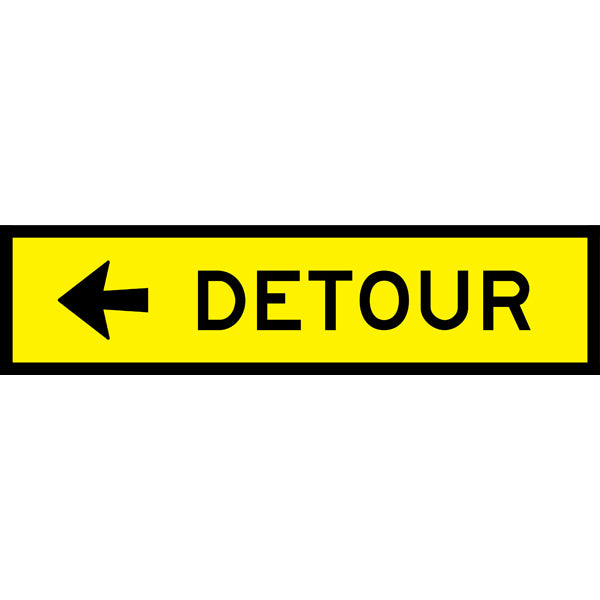 Detour Left Arrow (T5-1_L) Multi-Message Sign