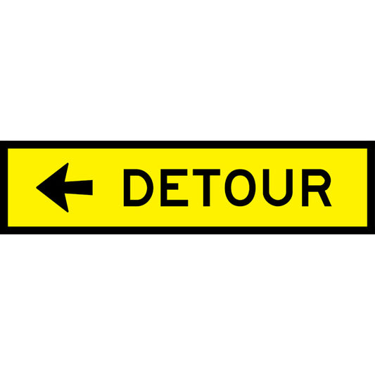 Detour Left Arrow (T5-1_L) Multi-Message Sign