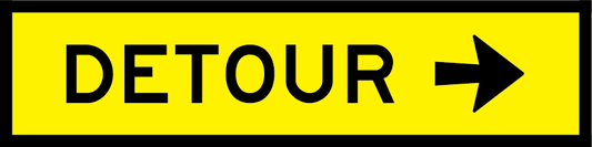 Detour Right Arrow (T5-1_R) Multi-Message Sign