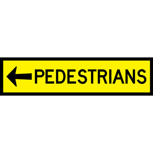 Pedestrians Left (T8-2_L) Multi-Message Sign