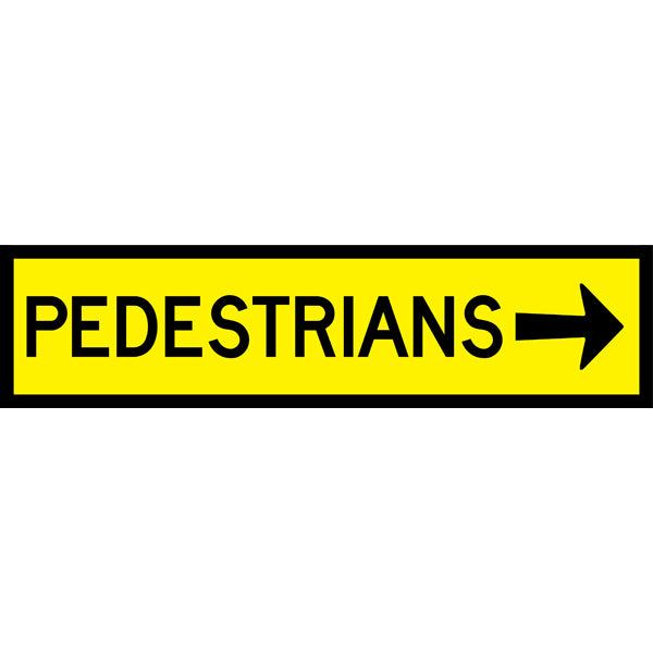 Pedestrians Right (T8-2_R) Multi-Message Sign