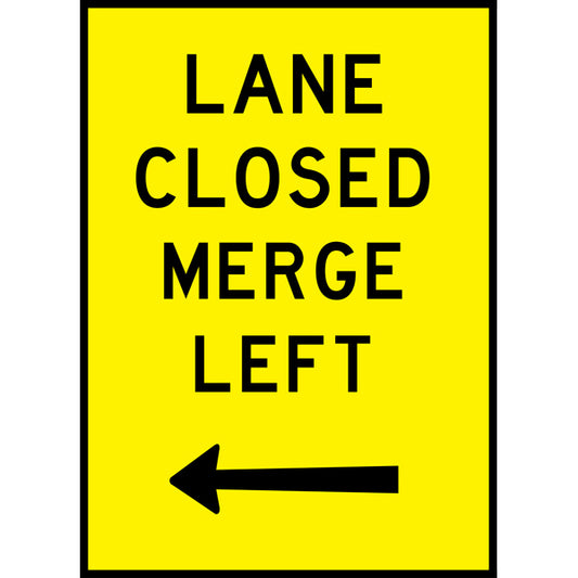 Lane Closed Merge Left Arrow (TC1469)