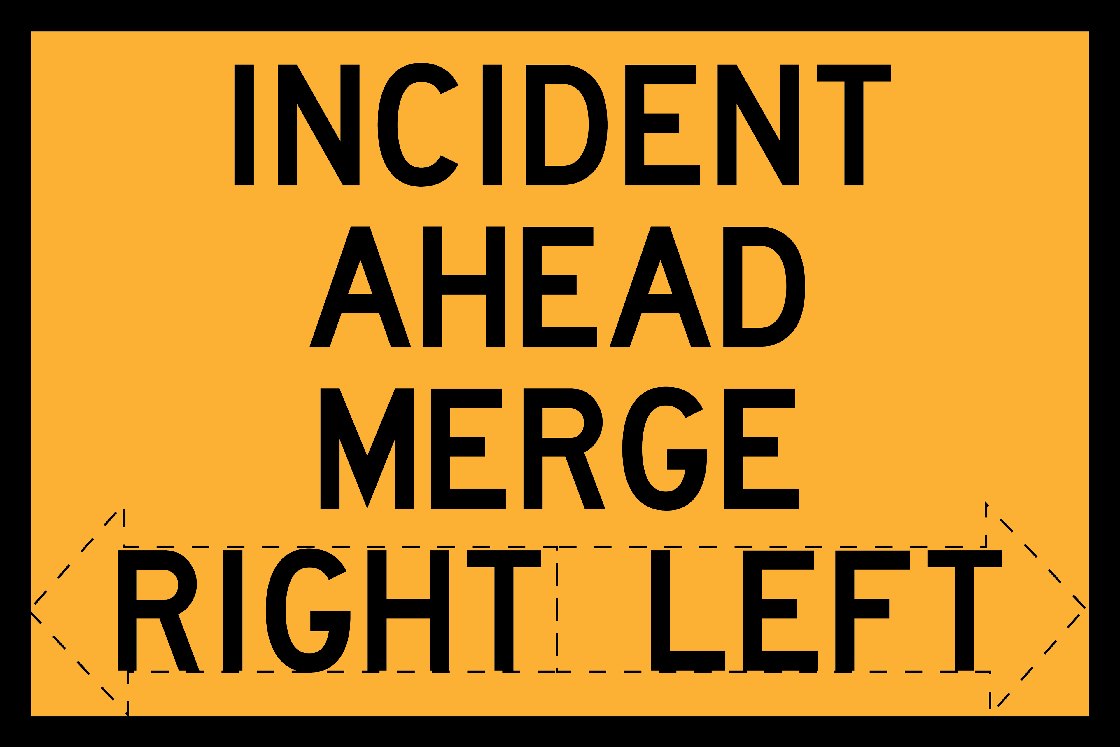Incident Ahead Left or Right (TC1025)