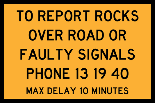 To Report Rocks Over Road Or Faulty Signals (TC1256_2)