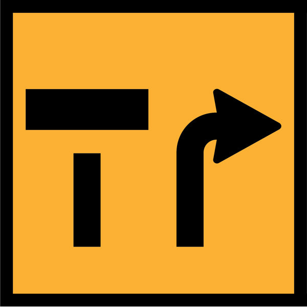 Left Lane Closed, Right Turn Ahead (TC1359-11) – Multi-Message Sign