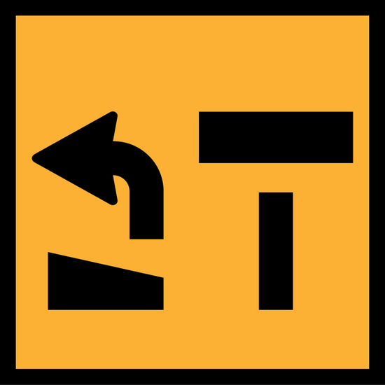 Left Turn at Intersection Ahead (TC1359-12) Multi-Message Sign ...