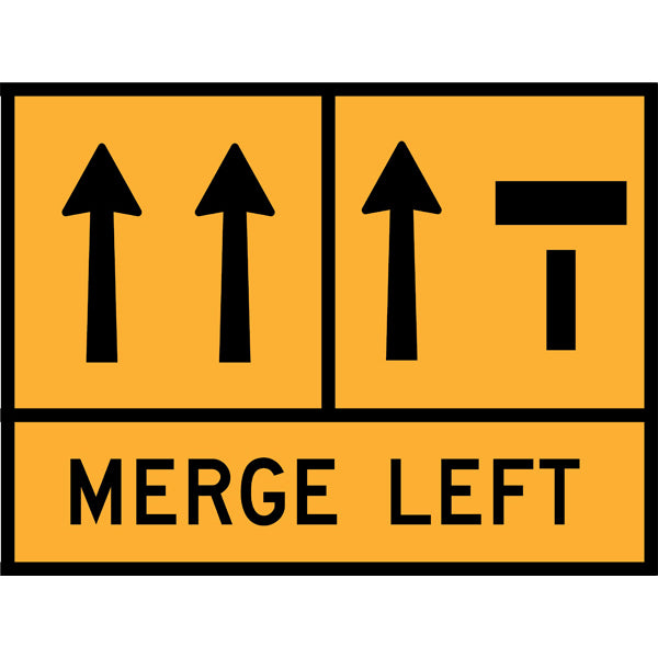TC 1359-3, TC 1359-2 AND TC 1844-1 Two Lanes Open – Right Lane Ends – Merge Left Multi Message – 1200x900mm – Roll-Up Traffic Control Sign