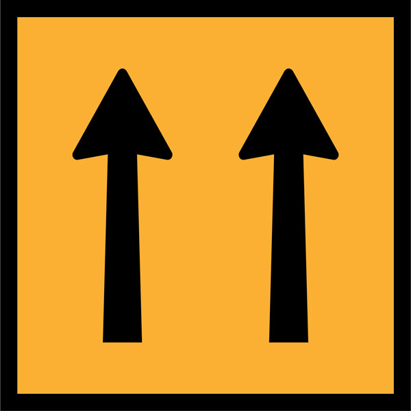 Message Sign 2 Two Lanes Open (TC1359-3) Multi-Message Sign | Traffic Yellow CL400 ...