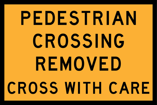 The Pedestrian Crossing Removed Cross With Care (TC1929)