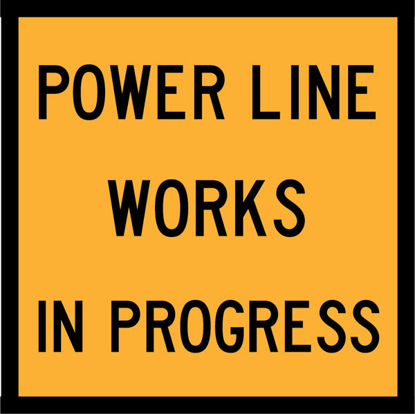 Power Line Works In Progress (TC9916-1) – Multi-Message Sign