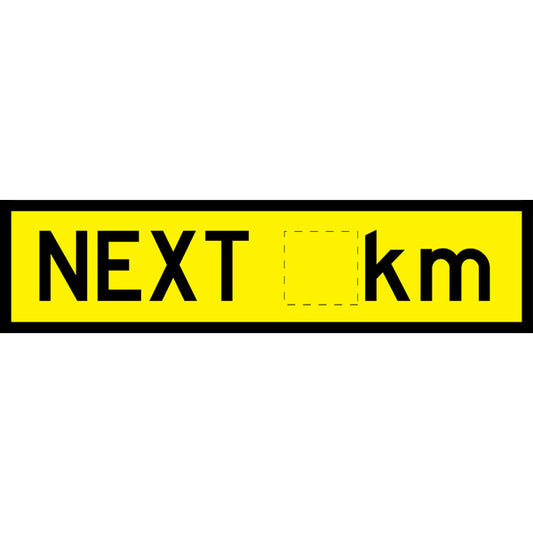 Next Blank km (Tm1-28_b) Multi-Message Sign