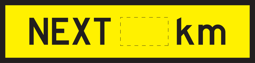 Next Blank km (Tm1-28_b) Multi-Message Sign