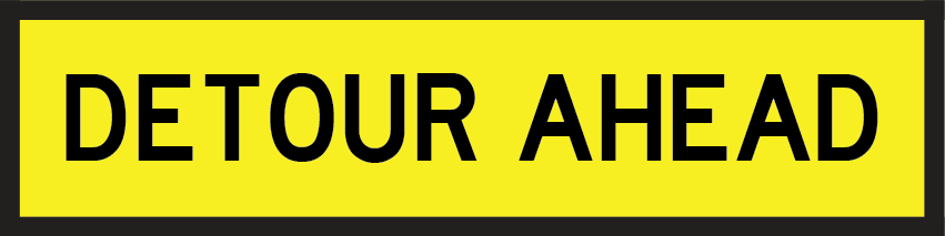 Detour Ahead (Tm1-6_b) Multi-Message Sign