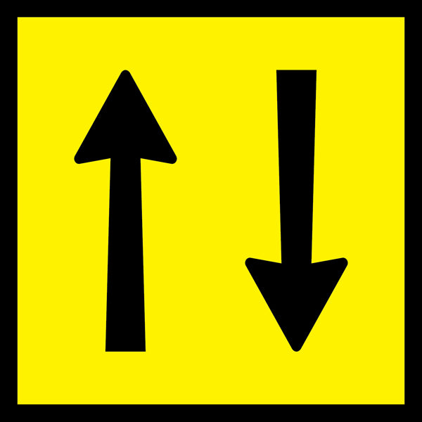 Two Way Traffic (Tm2-24_a) Multi-Message Sign | Yellow CL400 Reflective ...