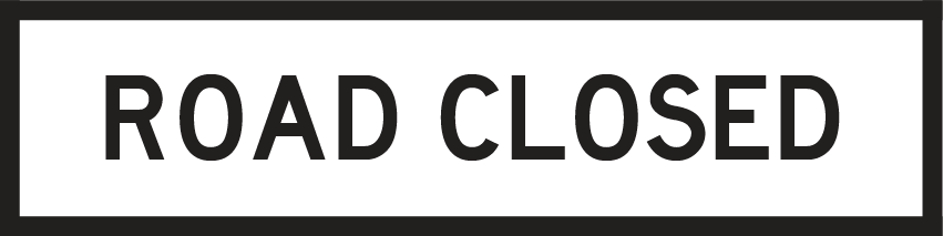 Road Closed (Tm2-4_b) Multi-Message Sign
