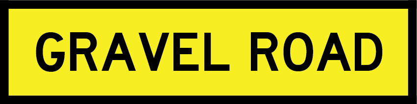 Gravel Road (Tm3-13_b) Multi-Message Sign