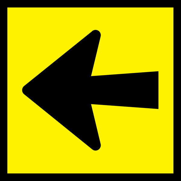 Arrow (Tm5-6_a) Multi-Message Sign | Yellow CL400 Reflective 600×600 mm ...