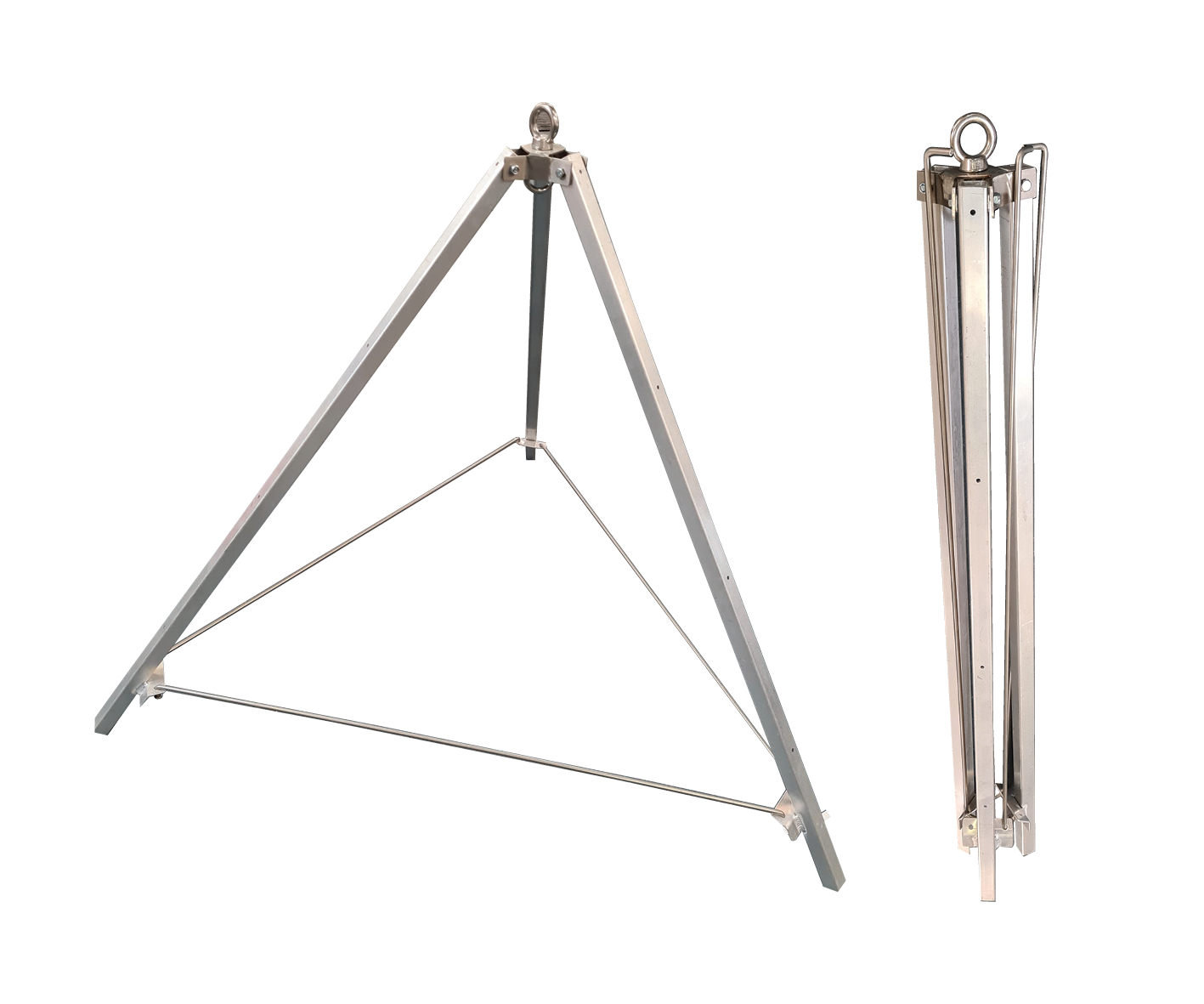 Tri Stand & Accessories — heavy-duty multi-view sign stand with stable support bars and anchoring hook