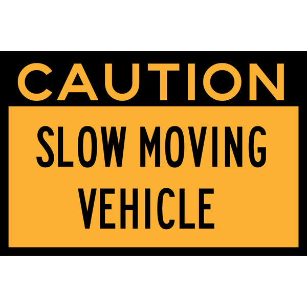 Reflective Roll Up Warning & Caution Safety Signs – Caution Slow Moving Vehicle – | Workplace Hazard & Industrial Safety Signs