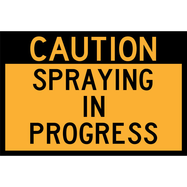 Reflective Roll Up Warning & Caution Safety Signs – Caution Spraying In Progress – | Workplace Hazard & Industrial Safety Signs