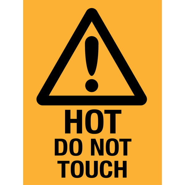 Reflective Roll Up Warning & Caution Safety Signs – Hot Do Not Touch – | Workplace Hazard & Industrial Safety Signs