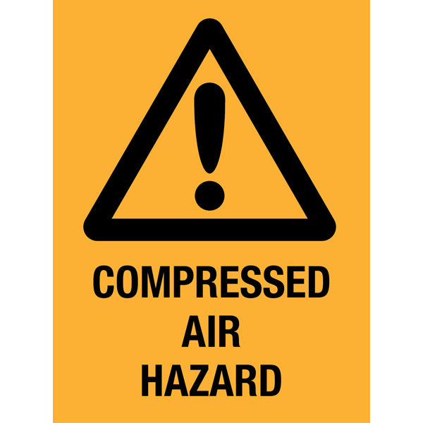 Reflective Roll Up Warning & Caution Safety Signs – Compressed Air Hazard – | Workplace Hazard & Industrial Safety Signs
