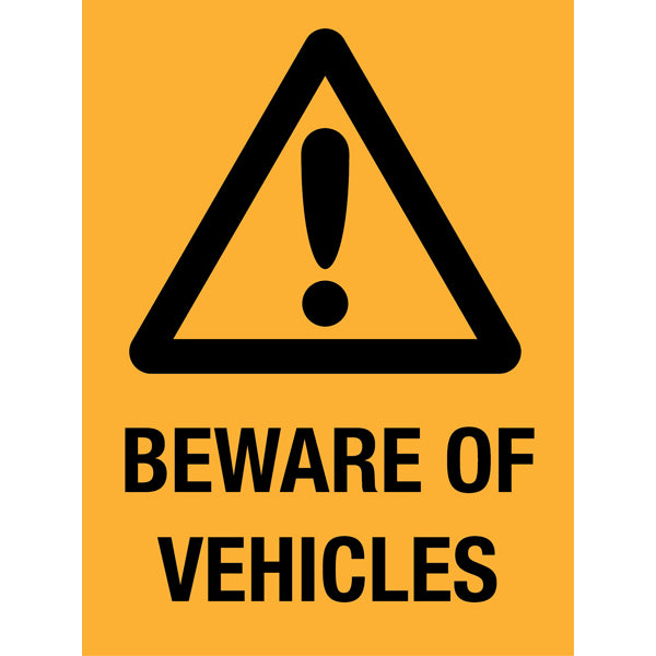 Reflective Roll Up Warning & Caution Safety Signs – Beware Of Vehicles – | Workplace Hazard & Industrial Safety Signs