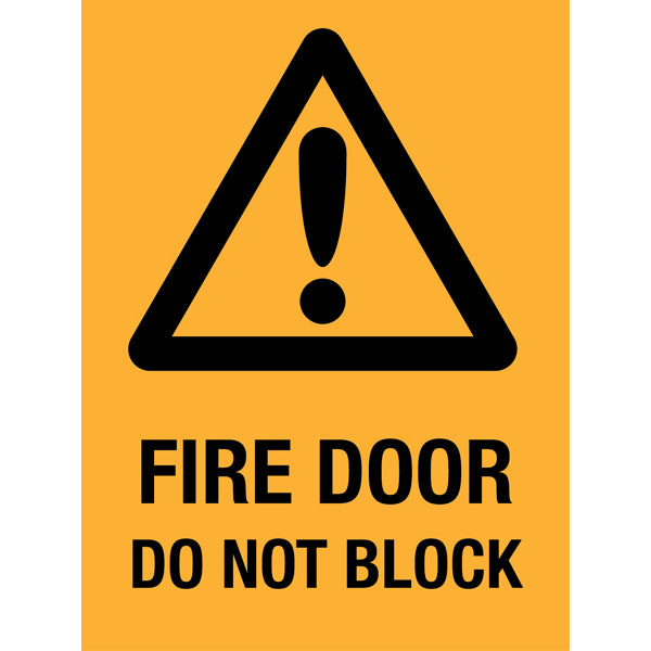 Reflective Roll Up Warning & Caution Safety Signs – Fire Door Do Not Block – | Workplace Hazard & Industrial Safety Signs