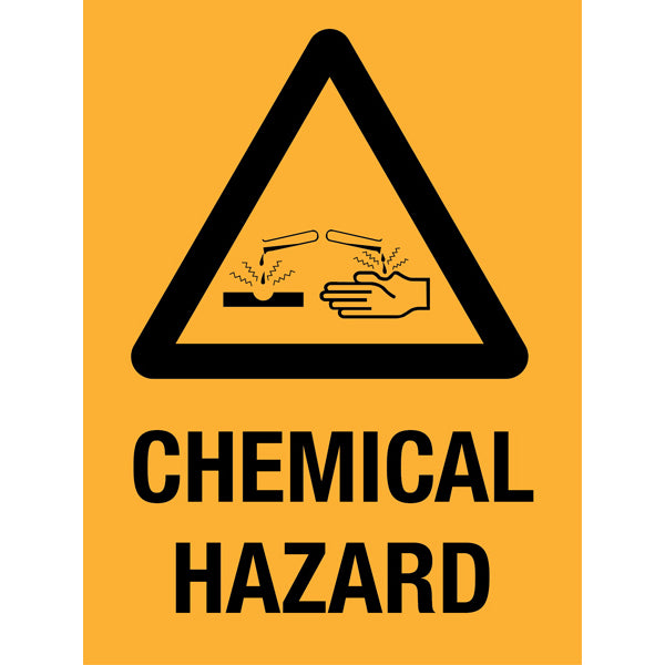 Reflective Roll Up Warning & Caution Safety Signs – Chemical Hazard – | Workplace Hazard & Industrial Safety Signs
