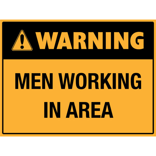 Reflective Roll Up Warning & Caution Safety Signs – Warning Men Working In Area – | Workplace Hazard & Industrial Safety Signs