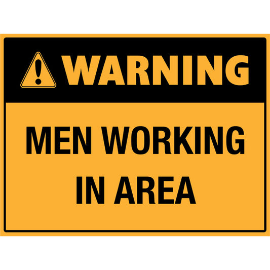 Reflective Roll Up Warning & Caution Safety Signs – Warning Men Working In Area – | Workplace Hazard & Industrial Safety Signs