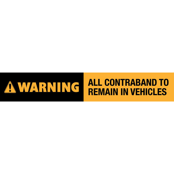 Reflective Roll Up Warning & Caution Safety Signs – Warning Contraband To Remain In Vehicle – | Workplace Hazard & Industrial Safety Signs