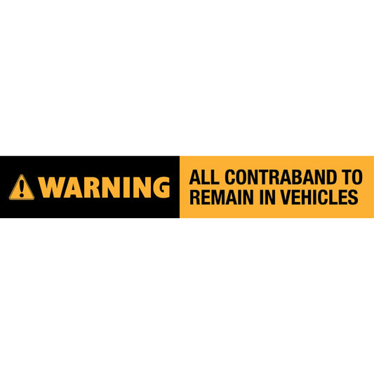 Reflective Roll Up Warning & Caution Safety Signs – Warning Contraband To Remain In Vehicle – | Workplace Hazard & Industrial Safety Signs