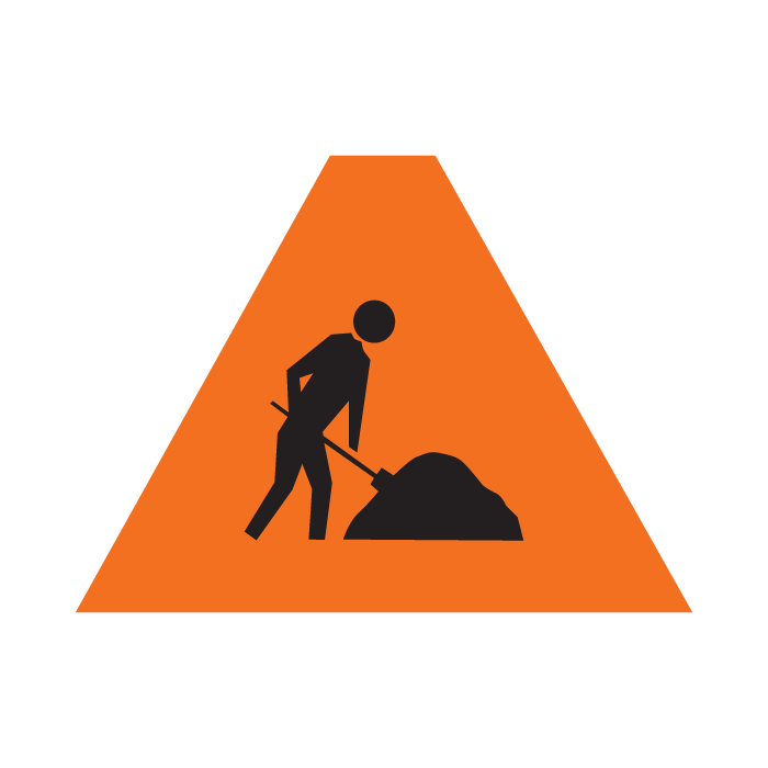 Tri Stand Markers Roll-Up Sign System – Workman – Three-Sided Reflective Safety Sign for Roadwork, Mining & Underground Applications