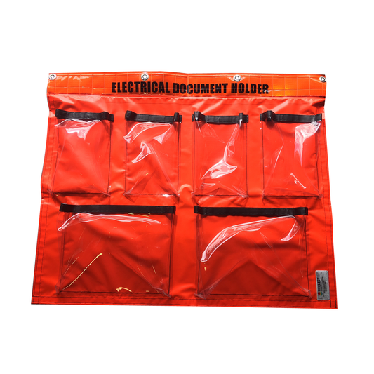 Reflective Electrical Document Holder Banner / DCB Document Storage Safety Sign 1200mm x 900mm