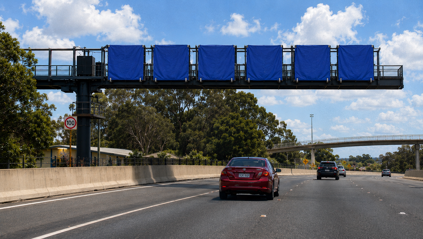 LED Speed Sign Not In Use Cover / OEM Traffic Sign Concealment System