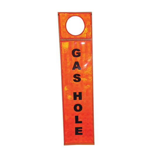 Gas Hole - Printed Dropper Tag for Underground Safety - Reflective Pipeline Marker