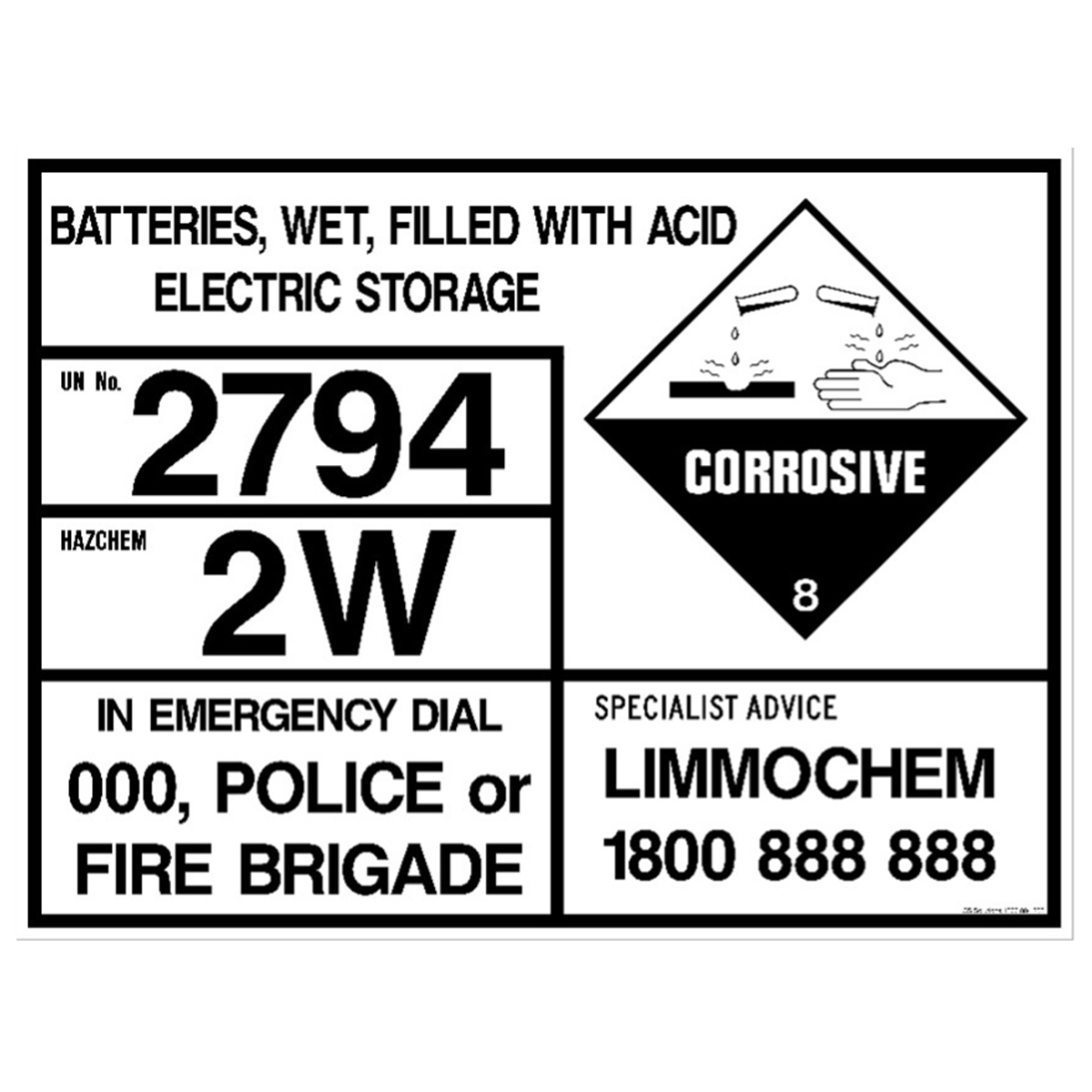 Custom Hazchem Emergency Information Panel Banner 800mm × 600mm | Heavy Duty 440gsm Reinforced PVC