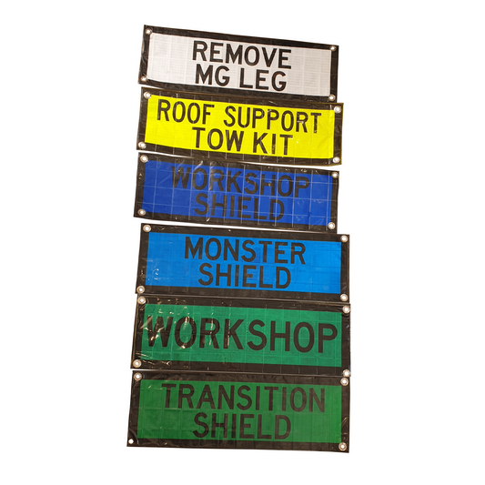 Custom Long Wall Reflective Signage / Double Sided Industrial Safety Banner 600mm x 200mm