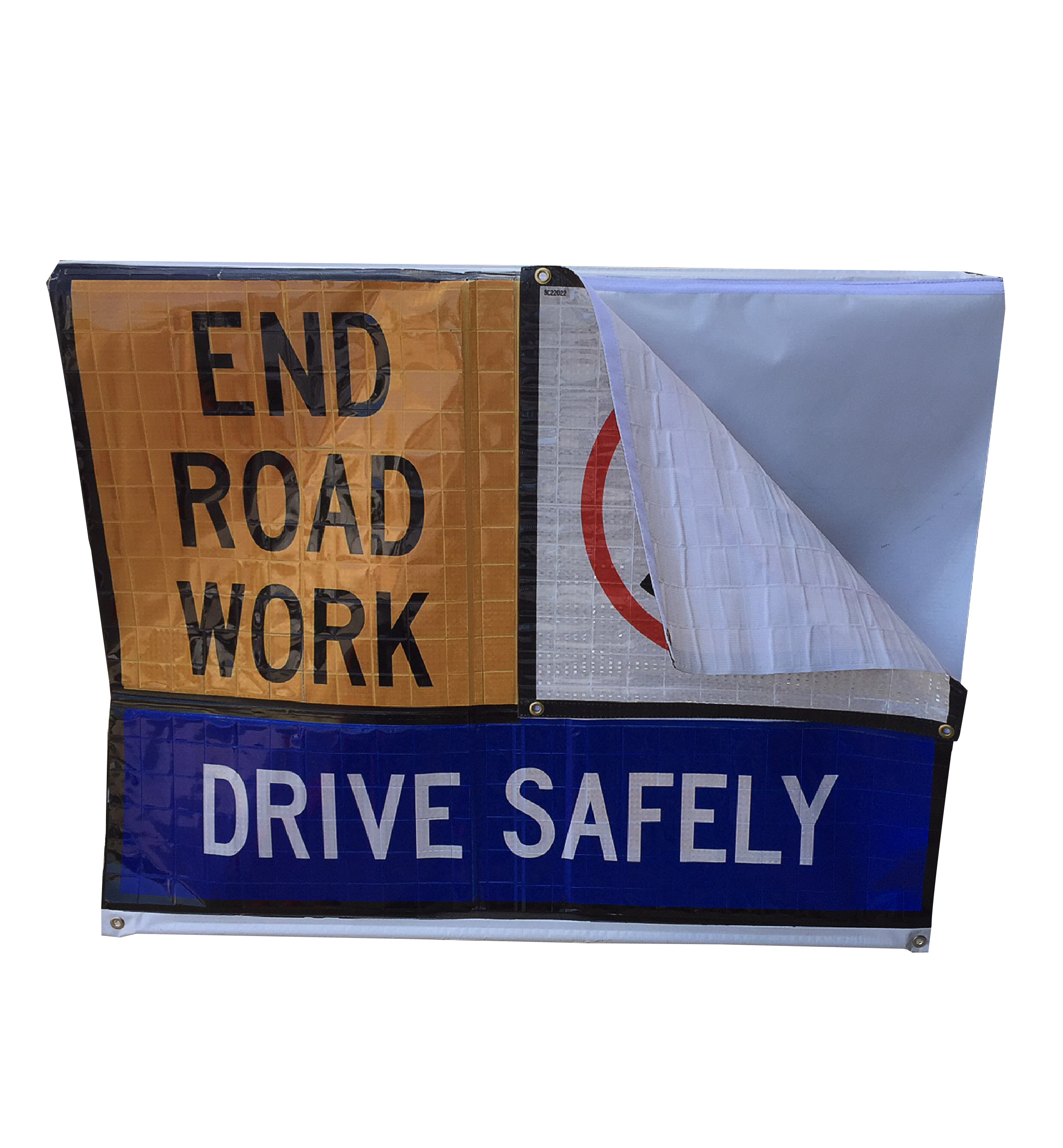 Speed Changing Roll Up Sign Pack 1200mm x 900mm / Complete Interchangeable Traffic Management Kit