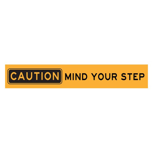 Reflective Roll Up Warning & Caution Safety Signs - Caution Mind Your Step - Workplace Hazard & Industrial Safety Signs