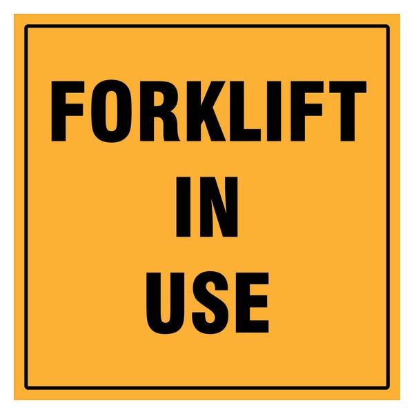Reflective Roll Up Warning & Caution Safety Signs - Forklift In Use - Workplace Hazard & Industrial Safety Signs