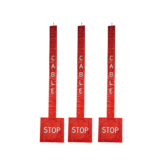 Cable Stop Reflective Dropper With Safety Message / Underground Cable Safety Streamer 2000mm